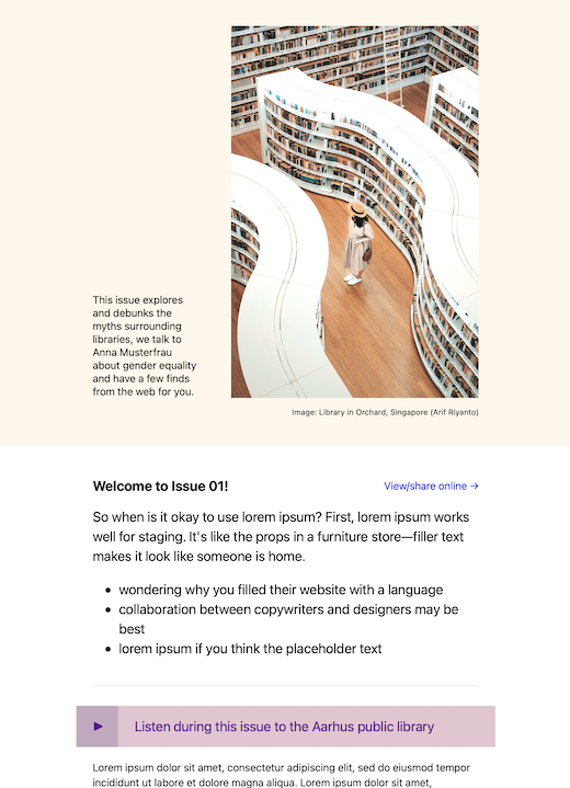 Screenshot of the latest issue